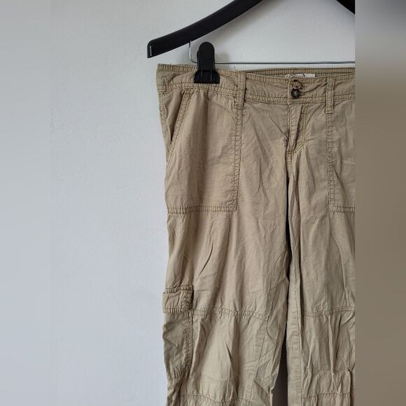 So Y2K Cargo Pants Tan Brown Utility Gorpcore 90s Baggy Grunge Outdoor Low Rise - Picture 2 of 9